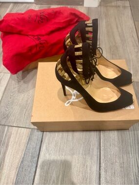 Neotrente 100 Suede/Glitter Black/Gold